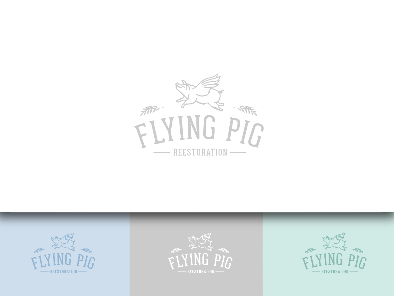 Logo Design by wonderland for Flying Pig Restorations | Design #12695378