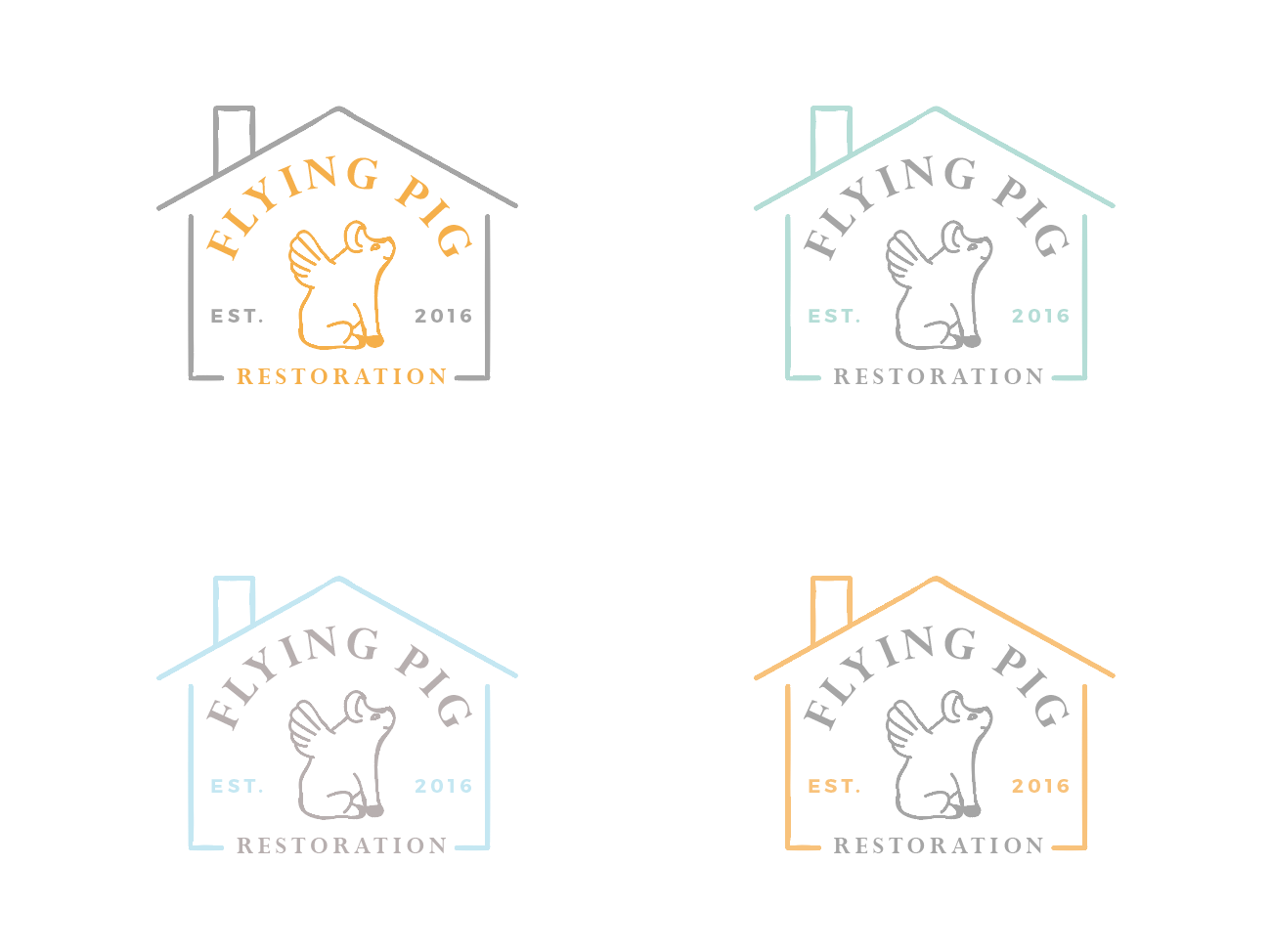 Logo Design by wonderland for Flying Pig Restorations | Design #12726243