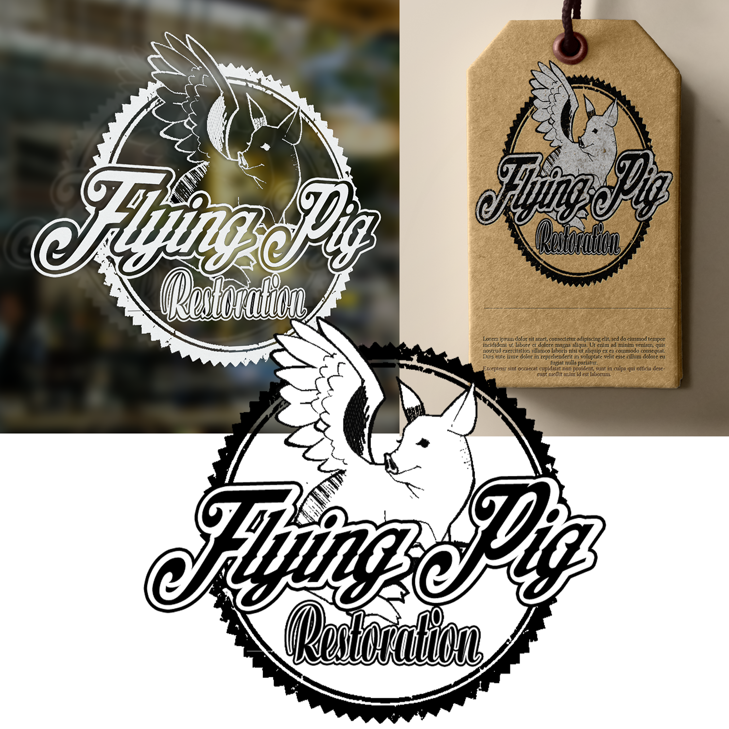 Logo Design by designguy82 for Flying Pig Restorations | Design #12748883