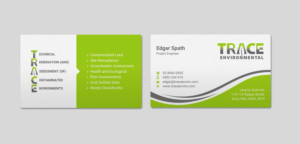 Business Card Design by INDIAN_Ashok for TRACE Environmental | Design: #12716564