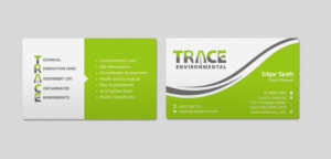 Business Card Design by INDIAN_Ashok for TRACE Environmental | Design: #12716569