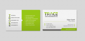 Business Card Design by INDIAN_Ashok for TRACE Environmental | Design: #12716571