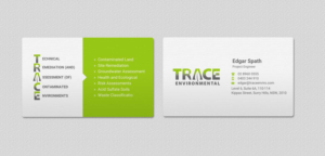 Business Card Design by INDIAN_Ashok for TRACE Environmental | Design: #12716575