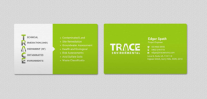 Business Card Design by INDIAN_Ashok for TRACE Environmental | Design: #12716576