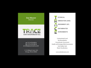 Visitenkarten-Design von Creations Box 2015 für TRACE Environmental | Design: #12707039