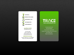Business Card Design by Creations Box 2015 for TRACE Environmental | Design: #12707109