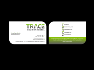 Business Card Design by Creations Box 2015 for TRACE Environmental | Design: #12712583