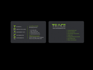 Visitenkarten-Design von Creations Box 2015 für TRACE Environmental | Design: #12712598