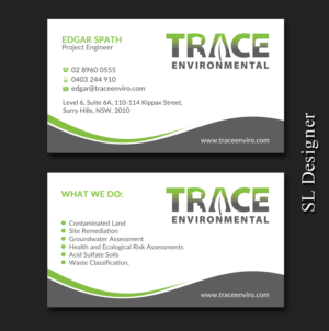Visitenkarten-Design von SL Designer für TRACE Environmental | Design: #12697610