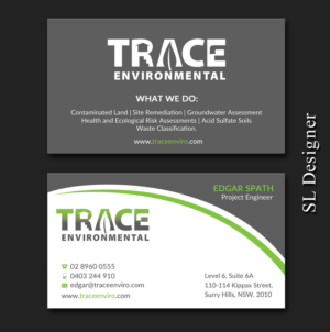 Visitenkarten-Design von SL Designer für TRACE Environmental | Design: #12697611