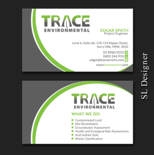 Visitenkarten-Design von SL Designer für TRACE Environmental | Design: #12697617