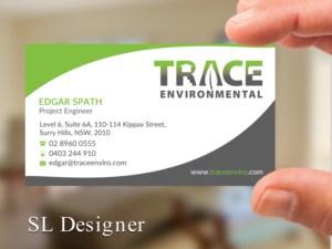 Visitenkarten-Design von SL Designer für TRACE Environmental | Design: #12697621
