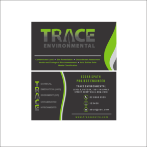 Diseño de Tarjeta de Presentación por fastdelivery2 para TRACE Environmental | Diseño #12698722
