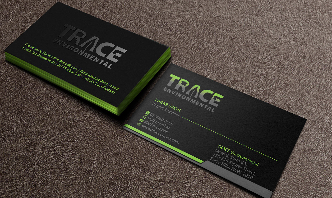 Business Card Design by Designs 2019 for TRACE Environmental | Design #12703532