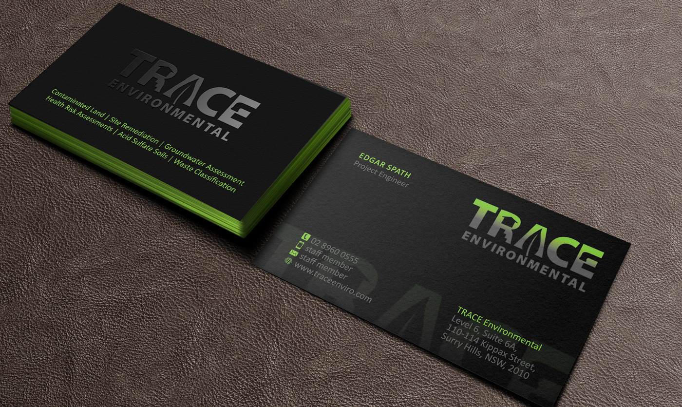 Diseño de Tarjeta de Presentación por Designs 2019 para TRACE Environmental | Diseño #12703782