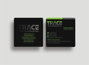 Business Card Design by Designs 2019 for TRACE Environmental | Design: #12717152