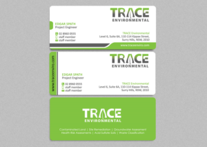 Business Card Design by Designs 2019 for TRACE Environmental | Design: #12729650