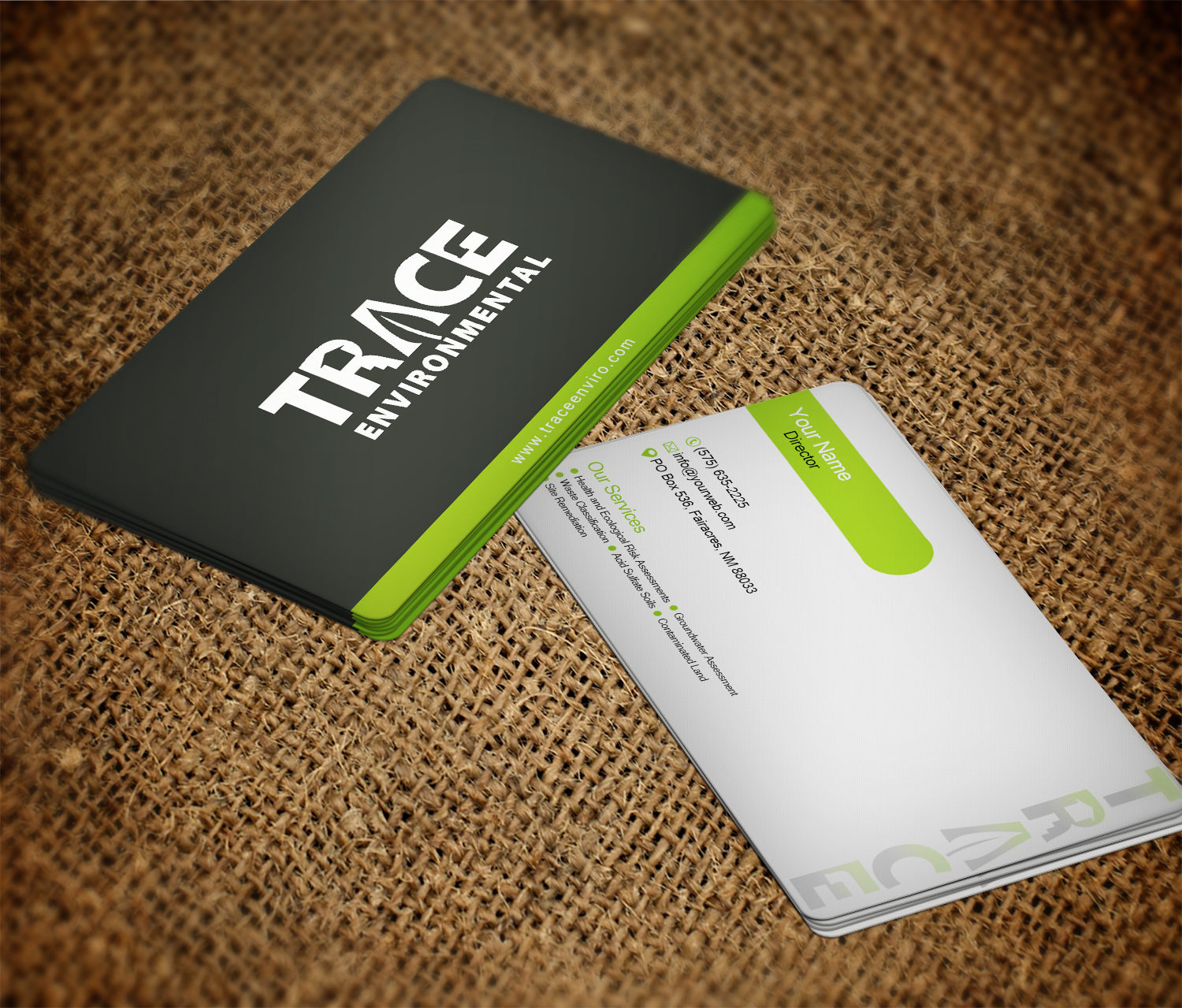 Business Card Design by Imagine Box for TRACE Environmental | Design #12705548