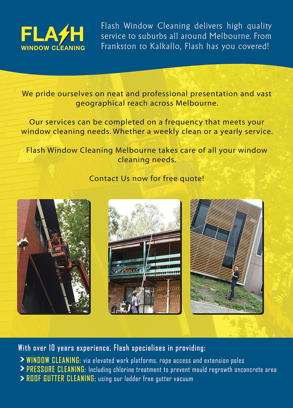 Design de Panneau par Nawa pour Flash Window Cleaning | Design #12689410