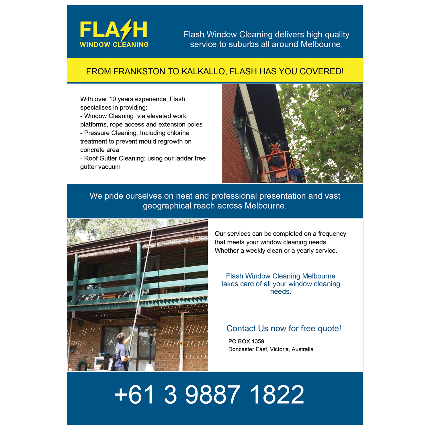 Design de Panneau par Artlu pour Flash Window Cleaning | Design #12691060