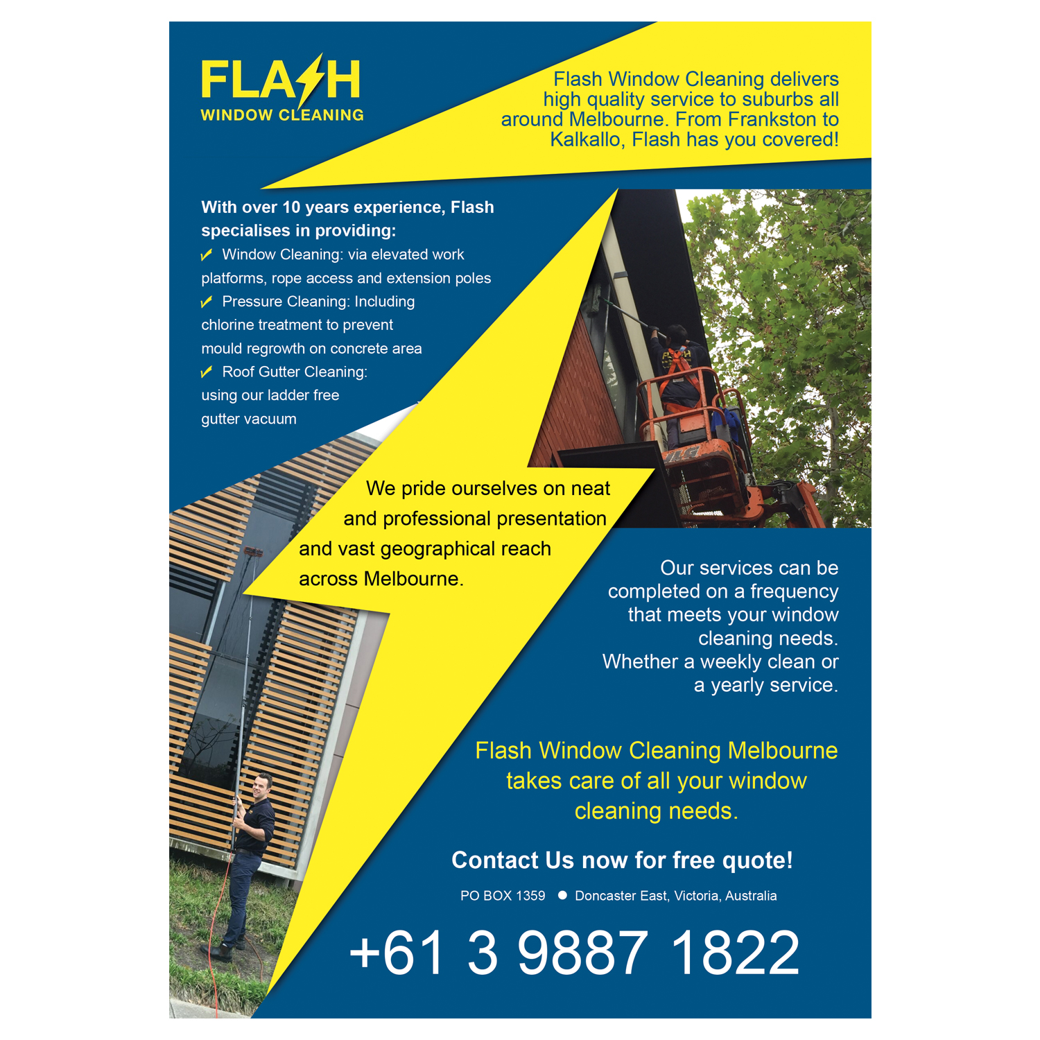 Design de Panneau par Artlu pour Flash Window Cleaning | Design #12691534