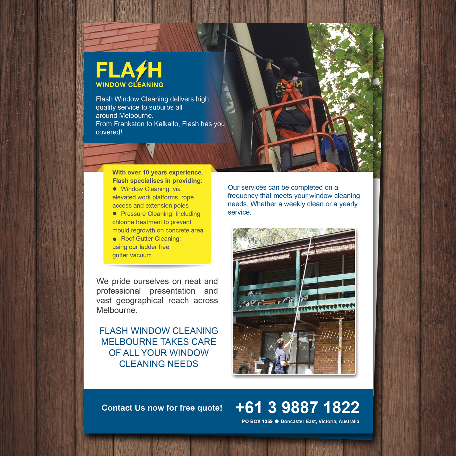 Design de Panneau par Artlu pour Flash Window Cleaning | Design #12692689