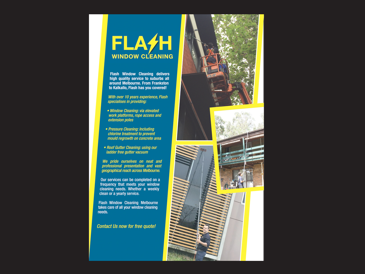 Signage Design by gilbert j for Flash Window Cleaning | Design #12691076