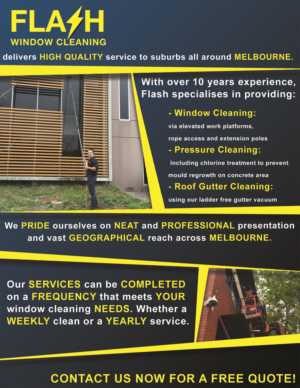 Design de Panneau par Benton R. Joyce pour Flash Window Cleaning | Design : #12688864
