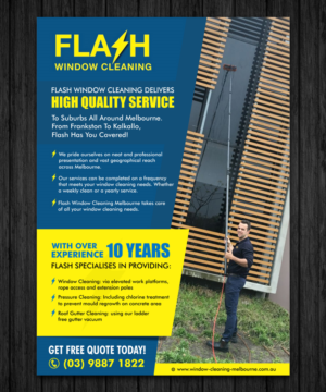 Signage Design by ecorokerz for Flash Window Cleaning | Design: #12691476