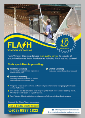 Signage Design by ecorokerz for Flash Window Cleaning | Design: #12703504