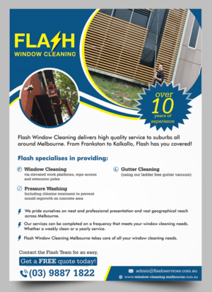 Signage Design by ecorokerz for Flash Window Cleaning | Design: #12728984