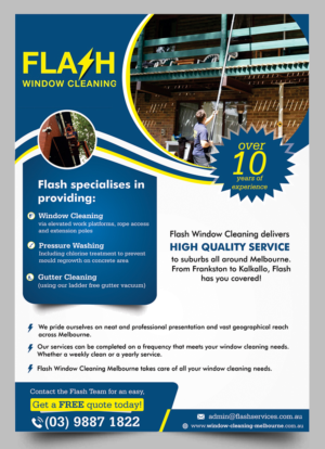 Signage Design by ecorokerz for Flash Window Cleaning | Design: #12728985