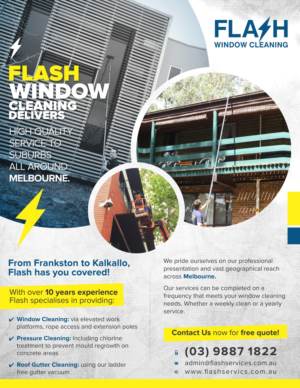 Signage Design by Marketing Wings for Flash Window Cleaning | Design: #12725488