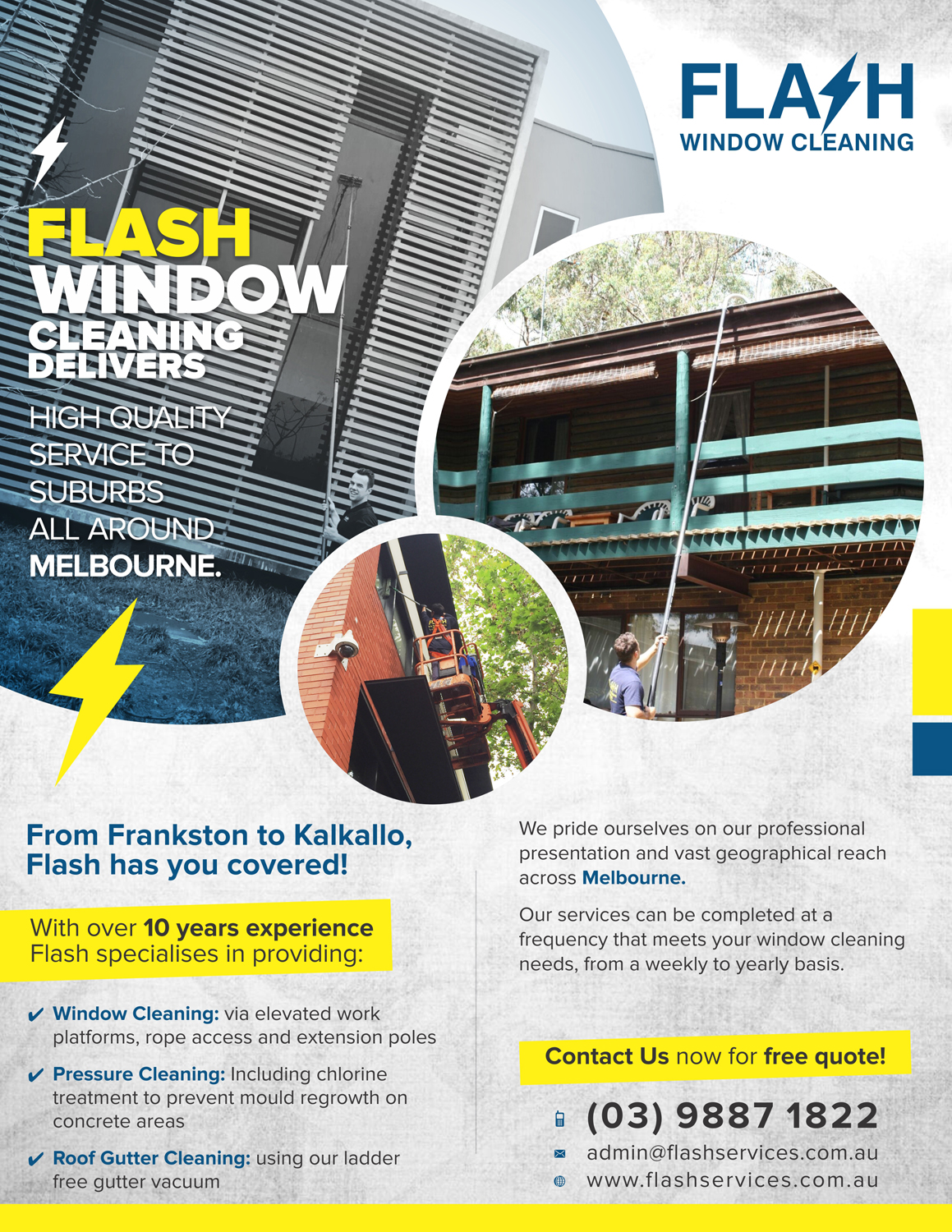 Design de Panneau par Marketing Wings pour Flash Window Cleaning | Design #12804914