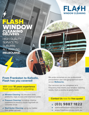 Signage Design by Marketing Wings for Flash Window Cleaning | Design: #12804914