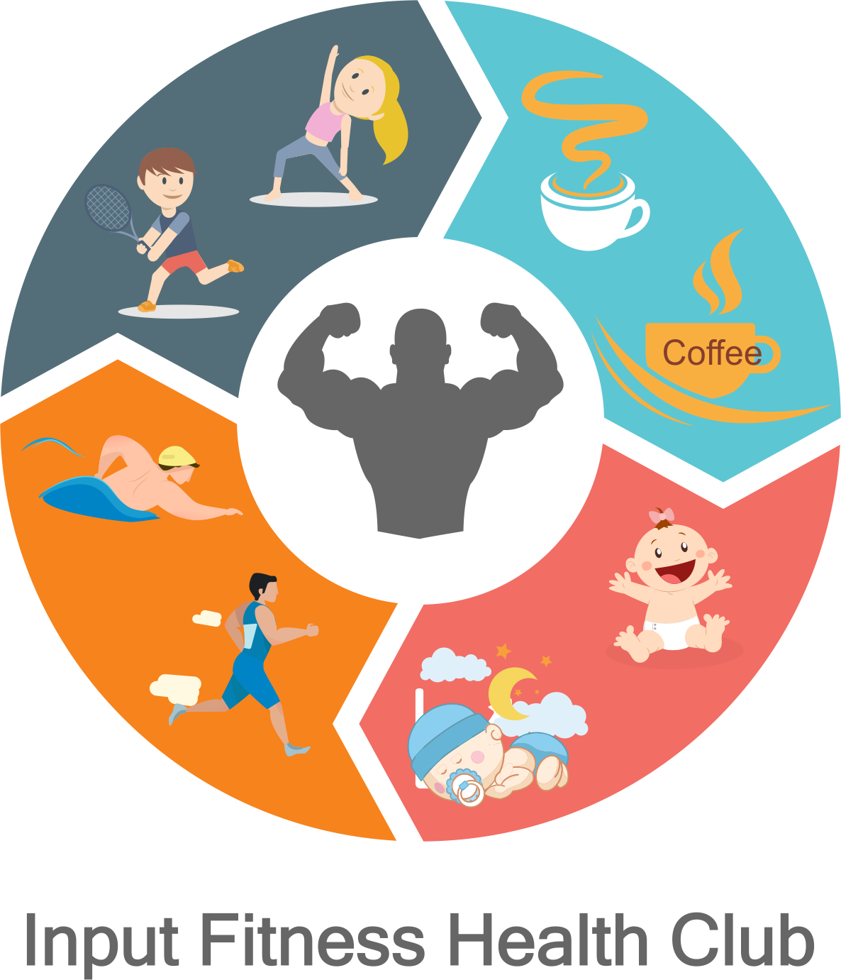 Logo Design by Kaushik Vapiwala for Input Fitness Health Club | Design #12708870