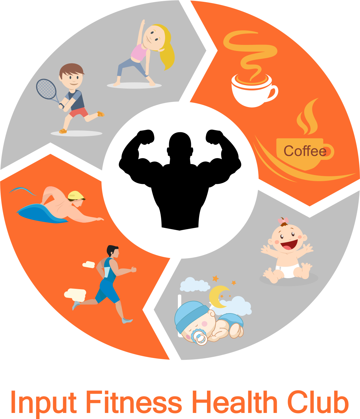 Logo Design by Kaushik Vapiwala for Input Fitness Health Club | Design #12708943