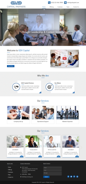 Web Design by Sbss for GVD Capital Partners SA | Design: #12718220