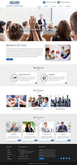 Web Design by Sbss for GVD Capital Partners SA | Design: #12718221
