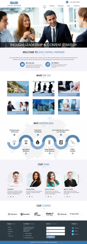 Web Design by Sbss for GVD Capital Partners SA | Design: #12728165