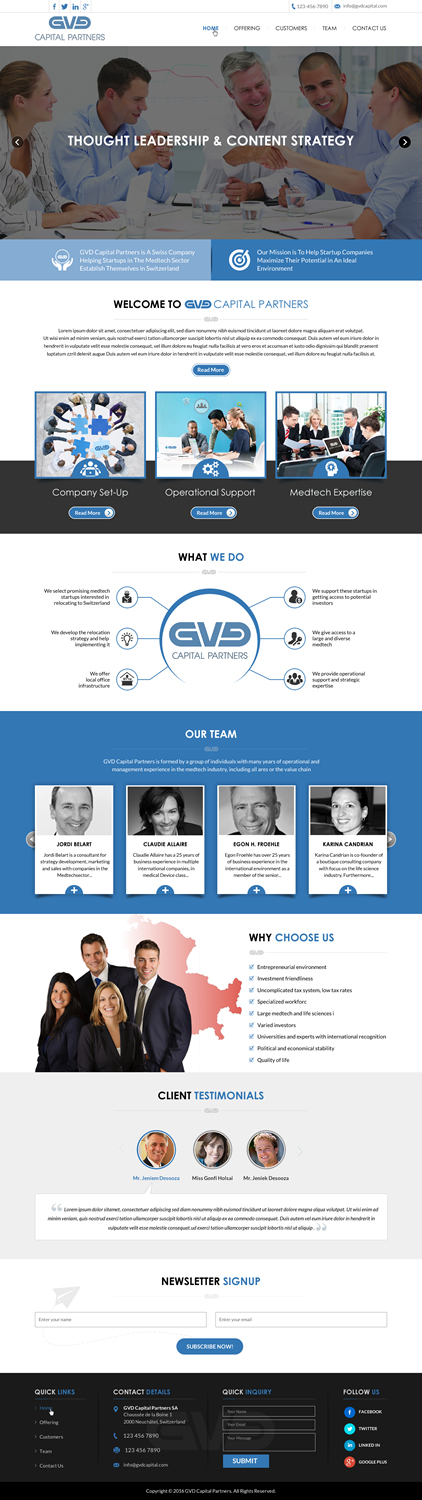 Diseño Web por Sbss para GVD Capital Partners SA | Diseño #12729557