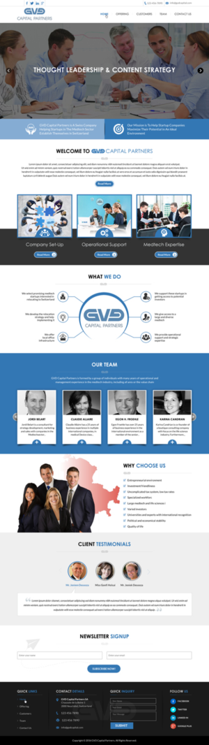 Web Design by Sbss for GVD Capital Partners SA | Design: #12729557