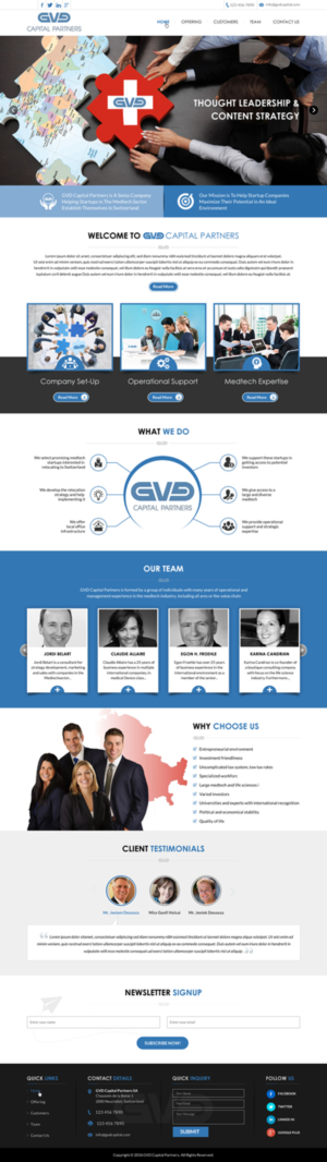 Web Design by Sbss for GVD Capital Partners SA | Design: #12729558