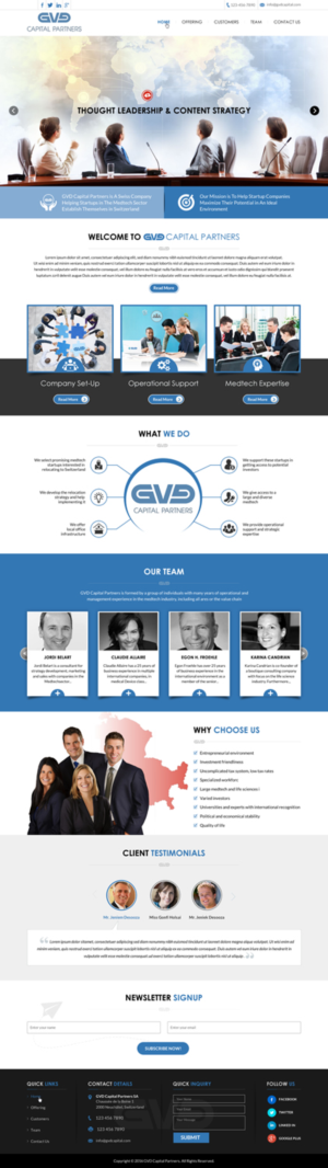 Web Design by Sbss for GVD Capital Partners SA | Design: #12729559