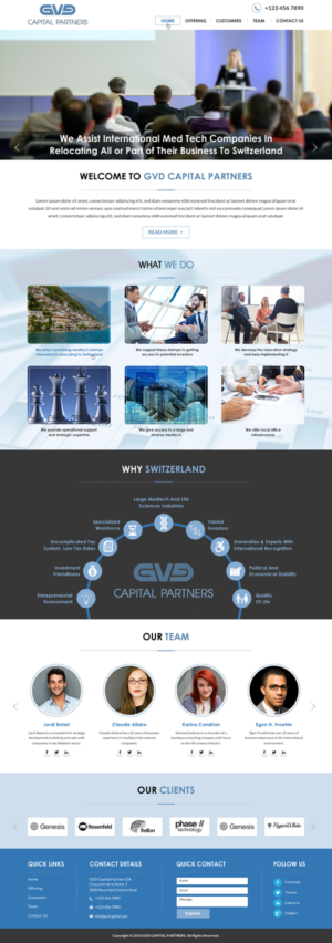 Web Design by Sbss for GVD Capital Partners SA | Design: #12736220
