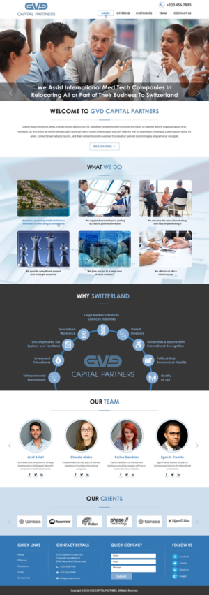 Web Design by Sbss for GVD Capital Partners SA | Design: #12736221