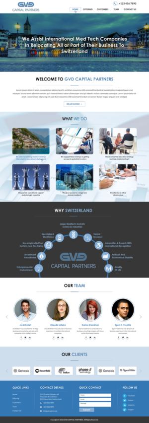 Web Design by Sbss for GVD Capital Partners SA | Design: #12736222