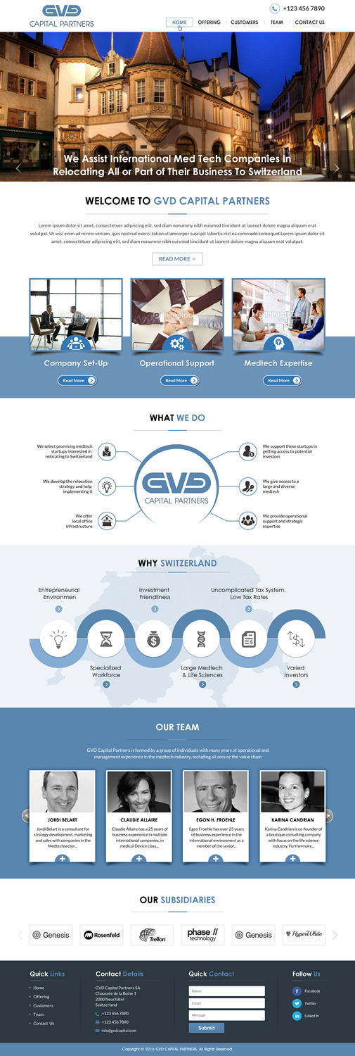 Web Design par Sbss pour GVD Capital Partners SA | Design #12745677