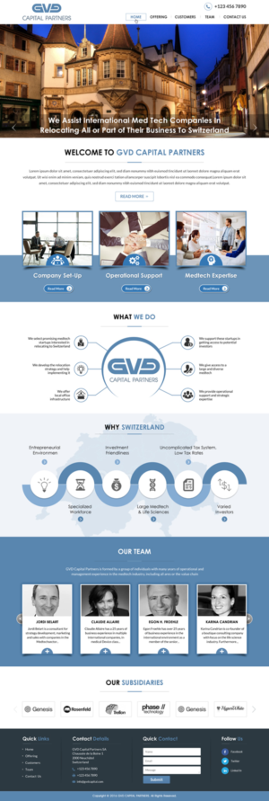 Web Design by Sbss for GVD Capital Partners SA | Design: #12745677