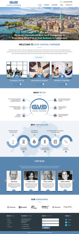 Web Design by Sbss for GVD Capital Partners SA | Design: #12745678